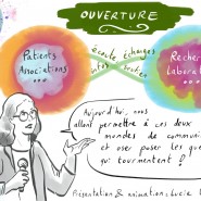 Scribing en live, Journée de rencontre Patients-Recherche organisée par l'INSERM Lyon. 2019 - par <a href="http://www.fgcp.net/Anne Bernardi">Anne  Bernardi</a>